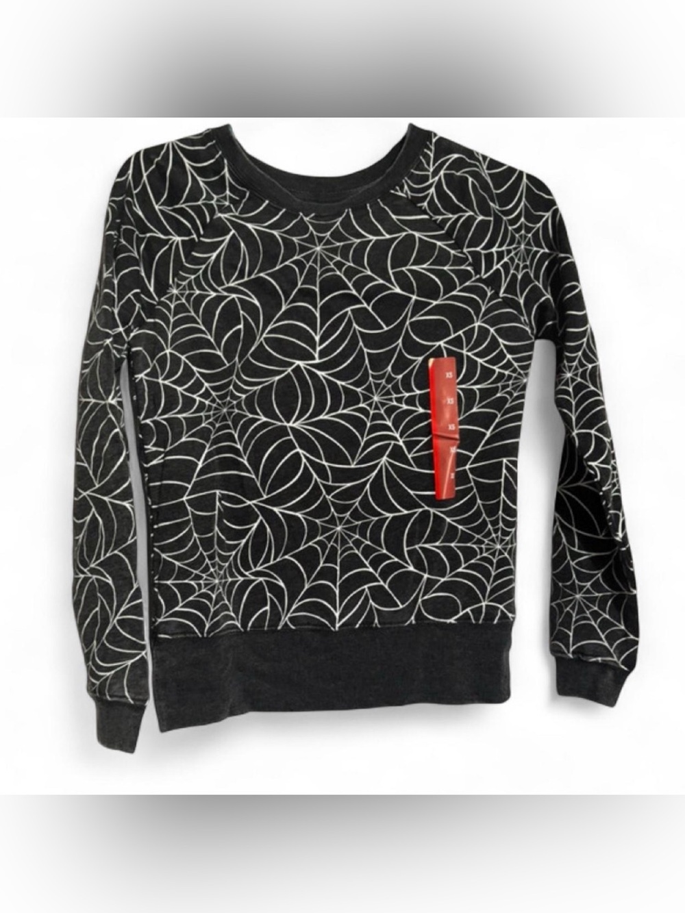 Grayson Threads Spiderweb Crewneck Sweatshirt XS NWT Goth Halloween Alt